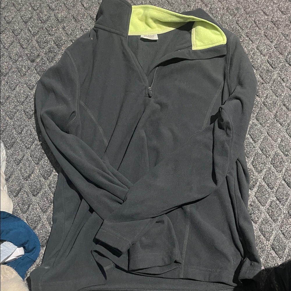Danskin Now Women's Gray Pullover with Lime Accents